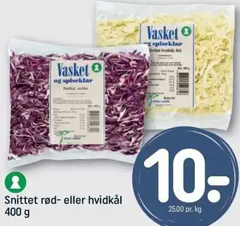 Snittet rød- el. hvidkål