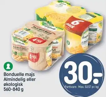 Bonduelle majs almindelig el. øko