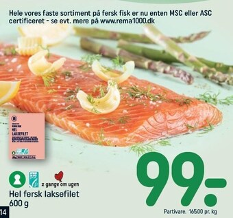 REMA 1000 Hel fersk laksefilet tilbud