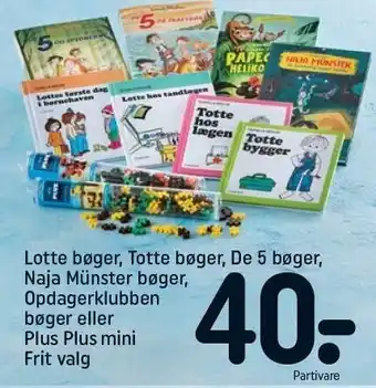 REMA 1000 Lotte bøger, totte bøger, de 5 bøger tilbud