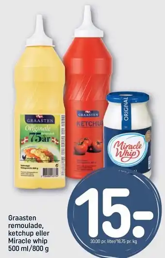 REMA 1000 Graasten remoulade, ketchup el. miracle whip tilbud
