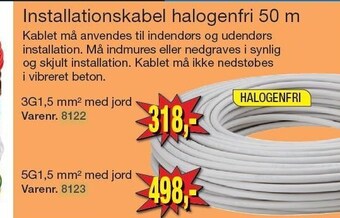 Harald Nyborg Installationskabel halogenfri 50 m tilbud