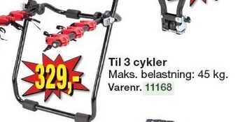 Harald Nyborg Cykelholder til 3 cykler tilbud