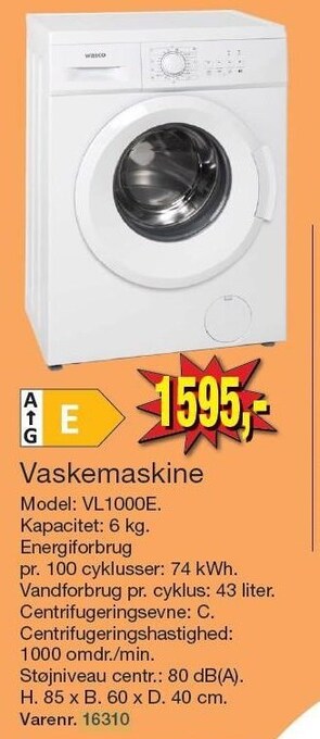 Harald Nyborg Vaskemaskine tilbud