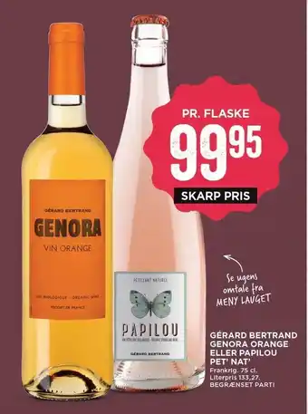 Gérard bertrand genora orange el. papilou pet' nat'