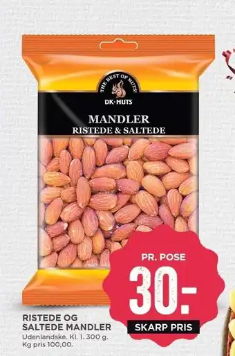 MENY Ristede saltede mandler tilbud