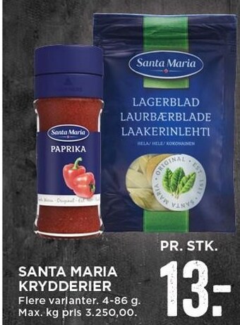 MENY Santa maria krydderier tilbud