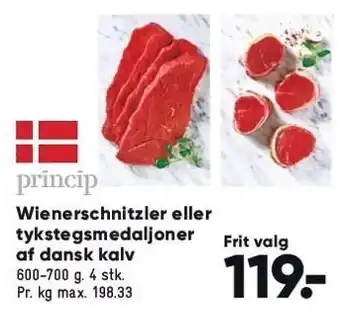 Bilka Princip wienerschnitzler el. tykstegsmedaljoner af dansk kalv tilbud