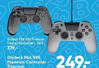 Bilka Gioteck ps4 vx4 premium controller m. ledning el. trådløs tilbud