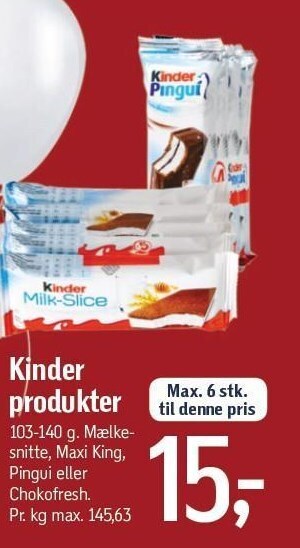 Føtex Kinder produkter tilbud