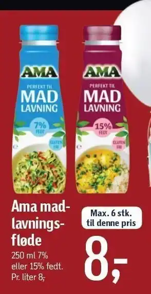 Føtex Ama madlavningsfløde tilbud