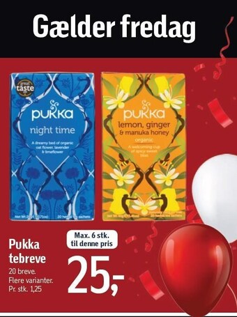 Føtex Pukka tebreve tilbud