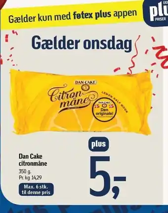 Føtex Dan cake citronmåne tilbud