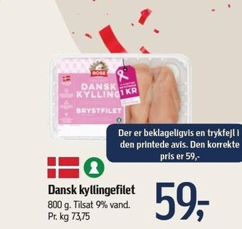 Føtex Dansk kyllingefilet tilbud