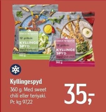 Føtex Kyllingespyd tilbud