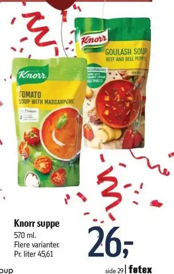 Føtex Knorr suppe tilbud