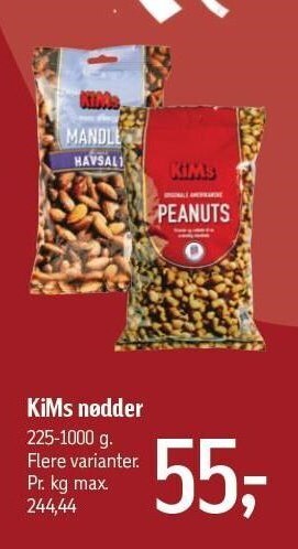 Føtex Kims nødder tilbud