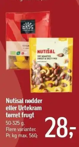 Nutisal nødder el. urtekram tørret frugt
