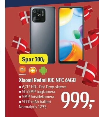 Føtex Xiaomi redmi 10c nfc 64gb tilbud