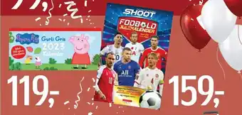 Føtex Gurli gris 2023 kalender el. fodbold julekalender tilbud