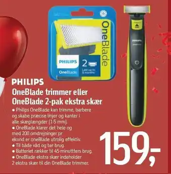 Føtex Oneblade trimmer el. oneblade 2-pak ekstra skær tilbud