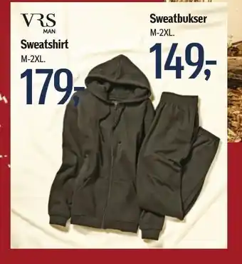 Føtex Vrs sweatshirt og sweatbukser tilbud