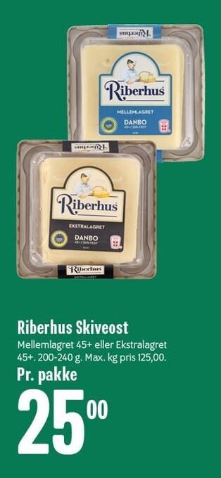 Min Købmand Riberhus skiveost tilbud