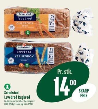 Min Købmand Schulstad levebrød rugbrød tilbud