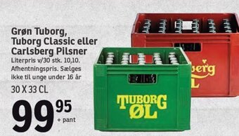 SPAR Grøn Tuborg, Tuborg Classic eller Carlsberg Pilsner tilbud