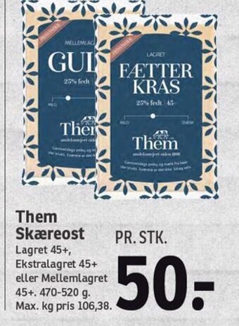 SPAR Them Skæreost tilbud