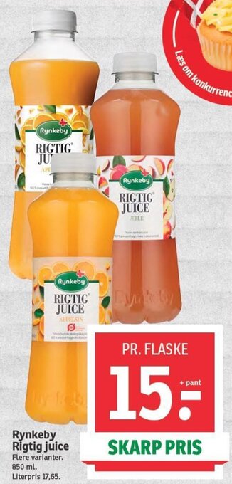 SPAR Rynkeby Rigtig Juice tilbud