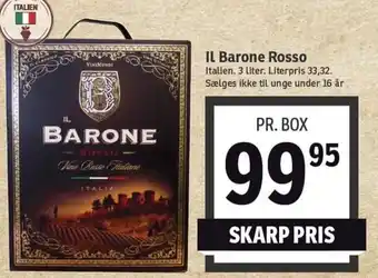 SPAR 1L Barone Rosso tilbud