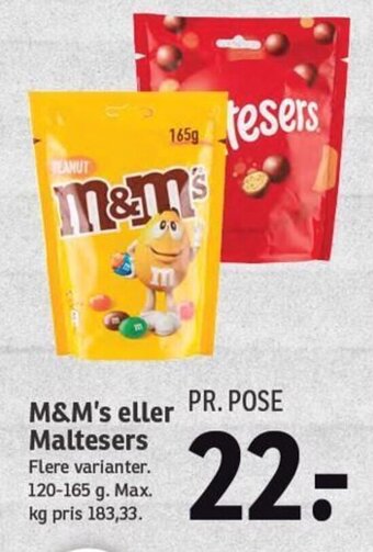 SPAR M&M's eller Maltesers tilbud