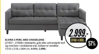 Elvira 3 Pers. Med Chaiselong