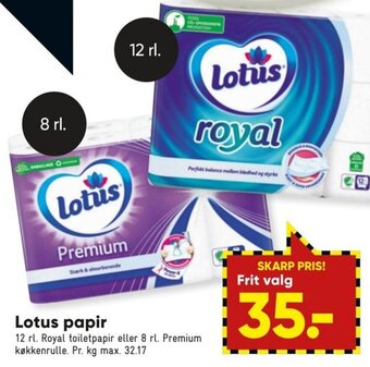 Bilka Lotus papir tilbud
