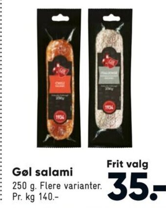 Bilka Gøl salami tilbud