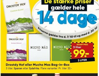 Bilka Drostdy Hof eller Mucho Mas Bag-in-Box tilbud