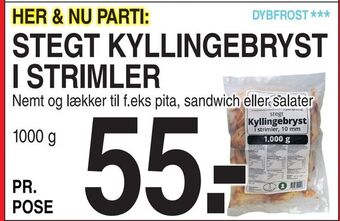 ABC Lavpris Stegt kyllingebryst i strimler tilbud