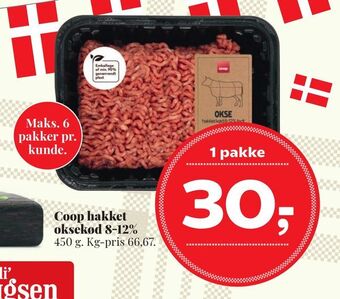 Coop hakket oksekød