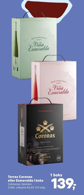 Kvickly Torres coronas eller esmeralda i boks tilbud