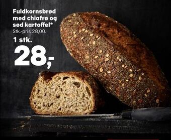 Kvickly Fuldkornsbrød med chiafrø og sød kartoffel tilbud