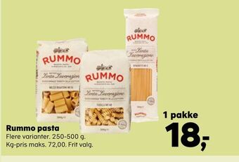 Kvickly Rummo pasta tilbud
