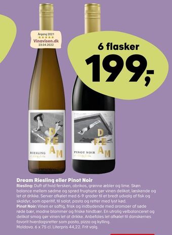 Kvickly Dream riesling eller pinot noir tilbud