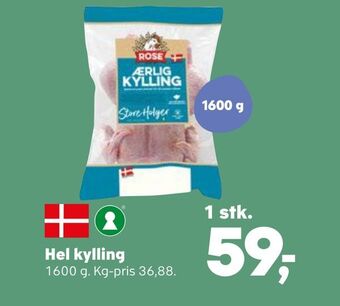 Kvickly Hel kylling tilbud