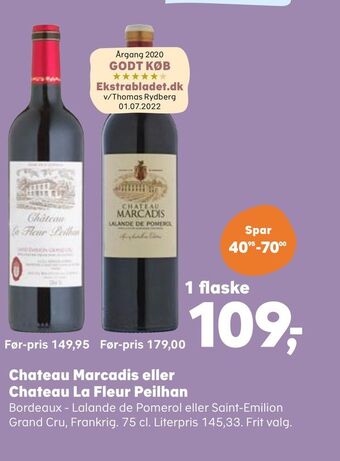 Kvickly Chateau marcadis eller chateau la fleur peilhan tilbud