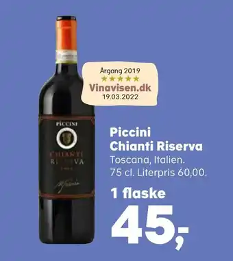 Kvickly Piccini chianti riserva tilbud