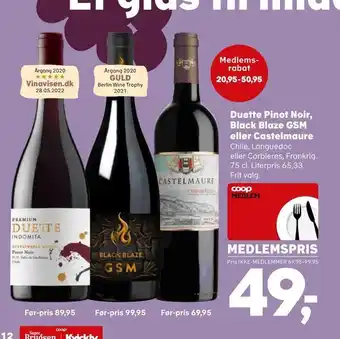 SuperBrugsen Duette pinot noir, black blaze gsm eller castelmaure tilbud