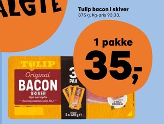 SuperBrugsen Tulip bacon i skiver tilbud