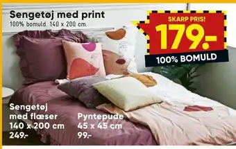 Bilka Sengetøj med flæser tilbud