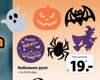 Lidl Halloween pynt tilbud
